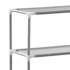 vidaXL Accesorios Para El Baño-Estantería de 2 niveles sobre lavadora hierro 69x28x143 cm