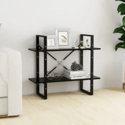 vidaXL Estanterías-Estantería de 2 niveles madera contrachapada 80x30x70 cm