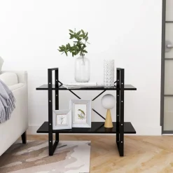 vidaXL Estanterías-Estantería de 2 niveles madera contrachapada 80x30x70 cm