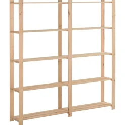 vidaXL Estantería de 5 niveles madera pino maciza 170x28,5x170 cm Natural Clearance