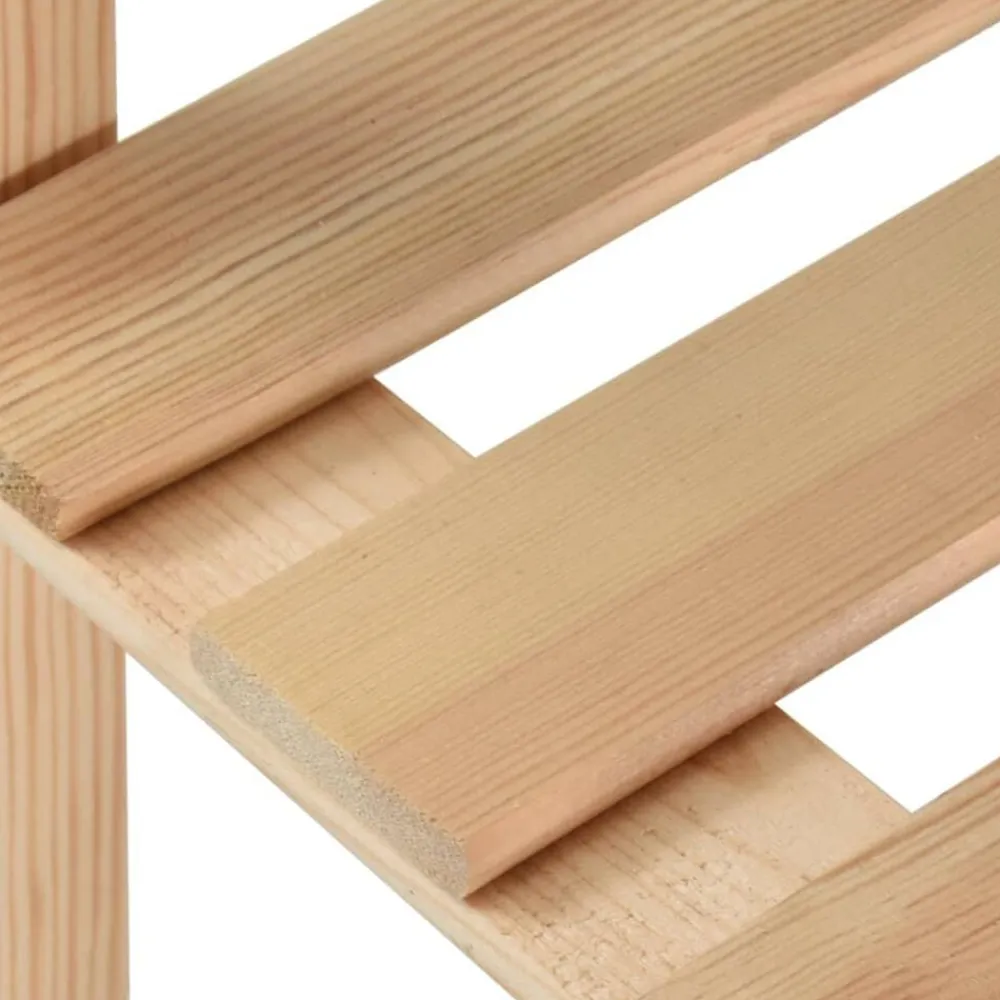 vidaXL Estantería de 5 niveles madera pino maciza 170x28,5x170 cm Natural Clearance