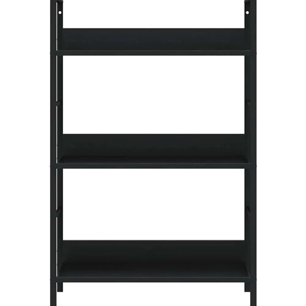 vidaXL Estantería de 3 niveles madera ingeniería 60x27,6x90,5 cm Negro Discount