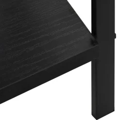 vidaXL Estantería de 3 niveles madera ingeniería 60x27,6x90,5 cm Negro Discount