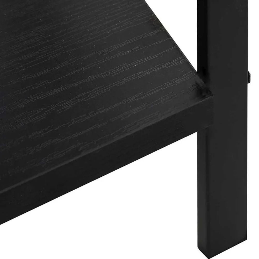 vidaXL Estantería de 3 niveles madera ingeniería 60x27,6x90,5 cm Negro Discount
