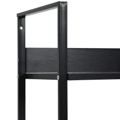 vidaXL Estantería de 3 niveles madera ingeniería 60x27,6x90,5 cm Negro Discount