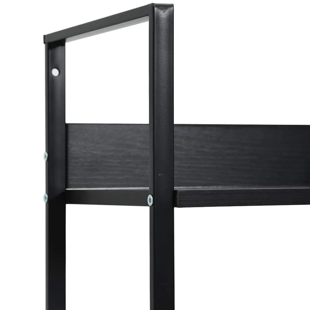 vidaXL Estantería de 3 niveles madera ingeniería 60x27,6x90,5 cm Negro Discount