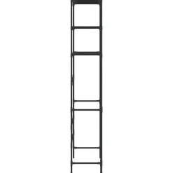vidaXL Estantería de 3 niveles sobre inodoro 53x28x169 cm Negro Outlet