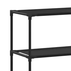 vidaXL Estantería de 3 niveles sobre inodoro 53x28x169 cm Negro Outlet