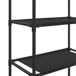 vidaXL Estantería de 3 niveles sobre inodoro 53x28x169 cm Negro Outlet
