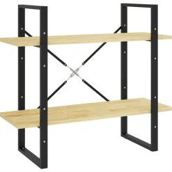 vidaXL Estantería de 2 niveles madera maciza de pino 80x30x70 cm Natural Sale