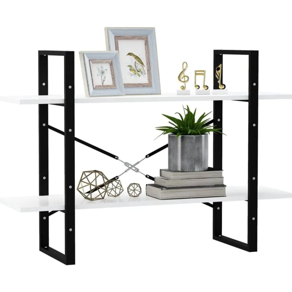 vidaXL Estanterías-Estantería de 2 niveles madera contrachapada 100x30x70cm