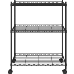 vidaXL Almacenamiento Industrial-Estantería de 3 niveles con ruedas 60x35x81 cm 150 kg