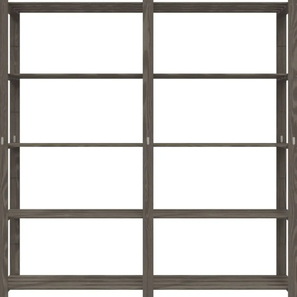 vidaXL Estantería de 5 niveles madera maciza pino 170x38x170 cm Gris Best