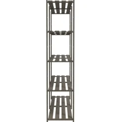 vidaXL Estantería de 5 niveles madera maciza pino 170x38x170 cm Gris Best