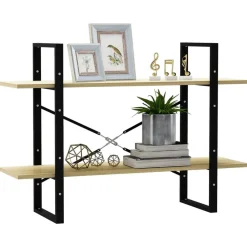 vidaXL Estanterías-Estantería de 2 niveles contrachapada 100x30x70 cm