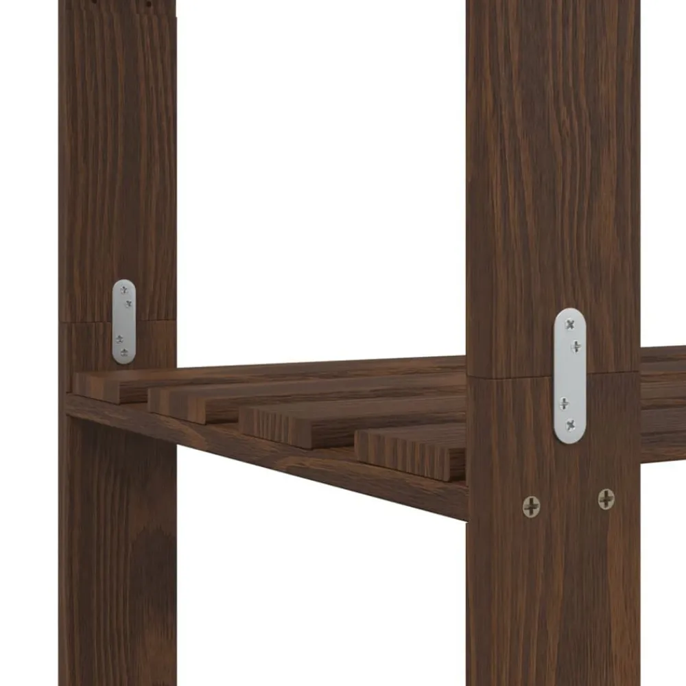 vidaXL Almacenamiento Industrial-Estantería de 5 niveles madera maciza pino marrón 170x38x170 cm