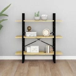 vidaXL Estantería de 3 niveles madera maciza de pino 100x30x105 cm Natural Hot