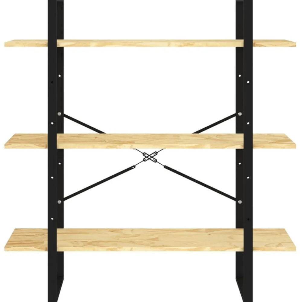 vidaXL Estantería de 3 niveles madera maciza de pino 100x30x105 cm Natural Hot