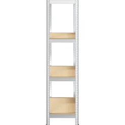 vidaXL Estantería de acero y MDF 80x40x160 cm Plateado Outlet