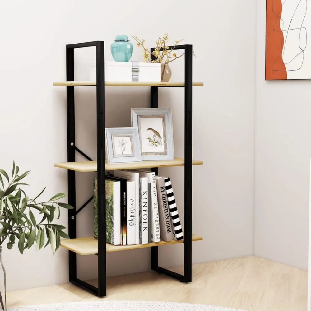 vidaXL Estanterías-Estantería de almacenaje madera maciza de pino 60x30x105 cm