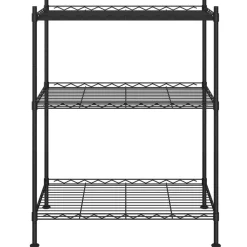 vidaXL Estantería de almacenaje de 3 niveles 60x35x76 cm 150 kg Negro Clearance