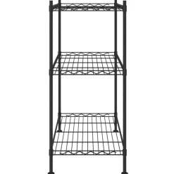 vidaXL Estantería de almacenaje de 3 niveles 60x35x76 cm 150 kg Negro Clearance