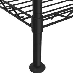 vidaXL Estantería de almacenaje de 3 niveles 60x35x76 cm 150 kg Negro Clearance