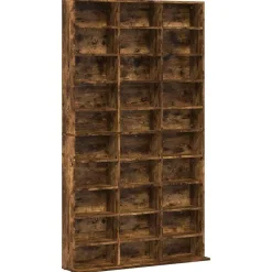 vidaXL Armarios Y Almacenamiento-Estantería de CD contrachapada 102x23x177,5 cm