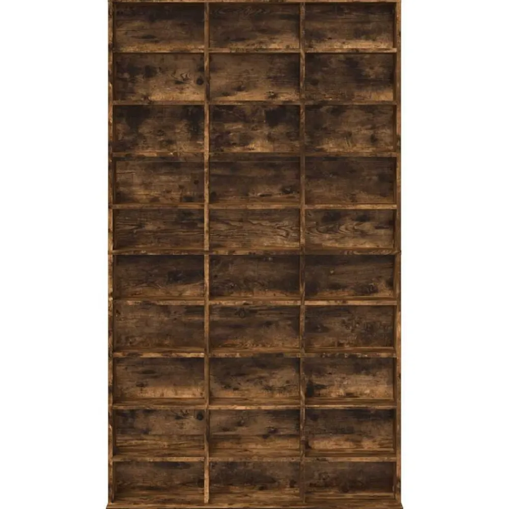 vidaXL Armarios Y Almacenamiento-Estantería de CD contrachapada 102x23x177,5 cm