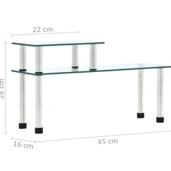 vidaXL Cocina Y Comedor-Estantería de cocina vidrio templado 45x16x26 cm