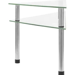 vidaXL Estantería de cocina vidrio templado 49,5x35x19 cm Transparente Clearance
