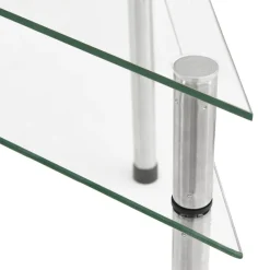 vidaXL Estantería de cocina vidrio templado 49,5x35x19 cm Transparente Clearance