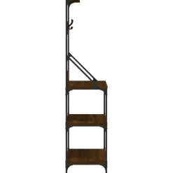vidaXL Estantería de cocina con ganchos madera ingeniería marrón roble Marr&oacute;n roble Best