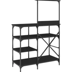 vidaXL Cocina Y Comedor-Estantería de cocina madera ingeniería metal 90x40x132 cm