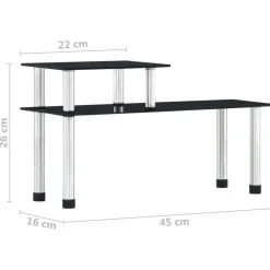 vidaXL Cocina Y Comedor-Estantería de cocina vidrio templado 45x16x26 cm
