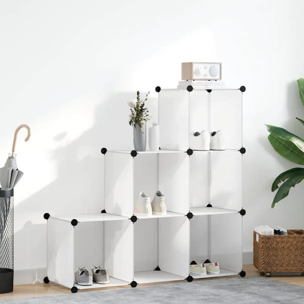 vidaXL Estantería de cubos con 6 compartimentos Blanco Hot