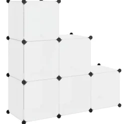 vidaXL Estantería de cubos con 6 compartimentos Blanco Hot