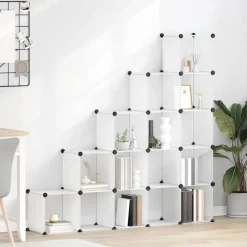 vidaXL Productos Del Hogar-Estantería de cubos con 15 compartimentos PP