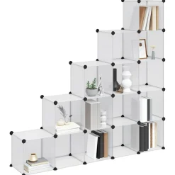 vidaXL Productos Del Hogar-Estantería de cubos con 15 compartimentos PP