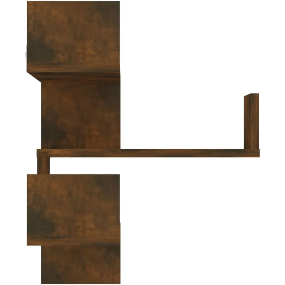 vidaXL Estantería de esquina de pared 40x40x50 cm Roble ahumado Clearance