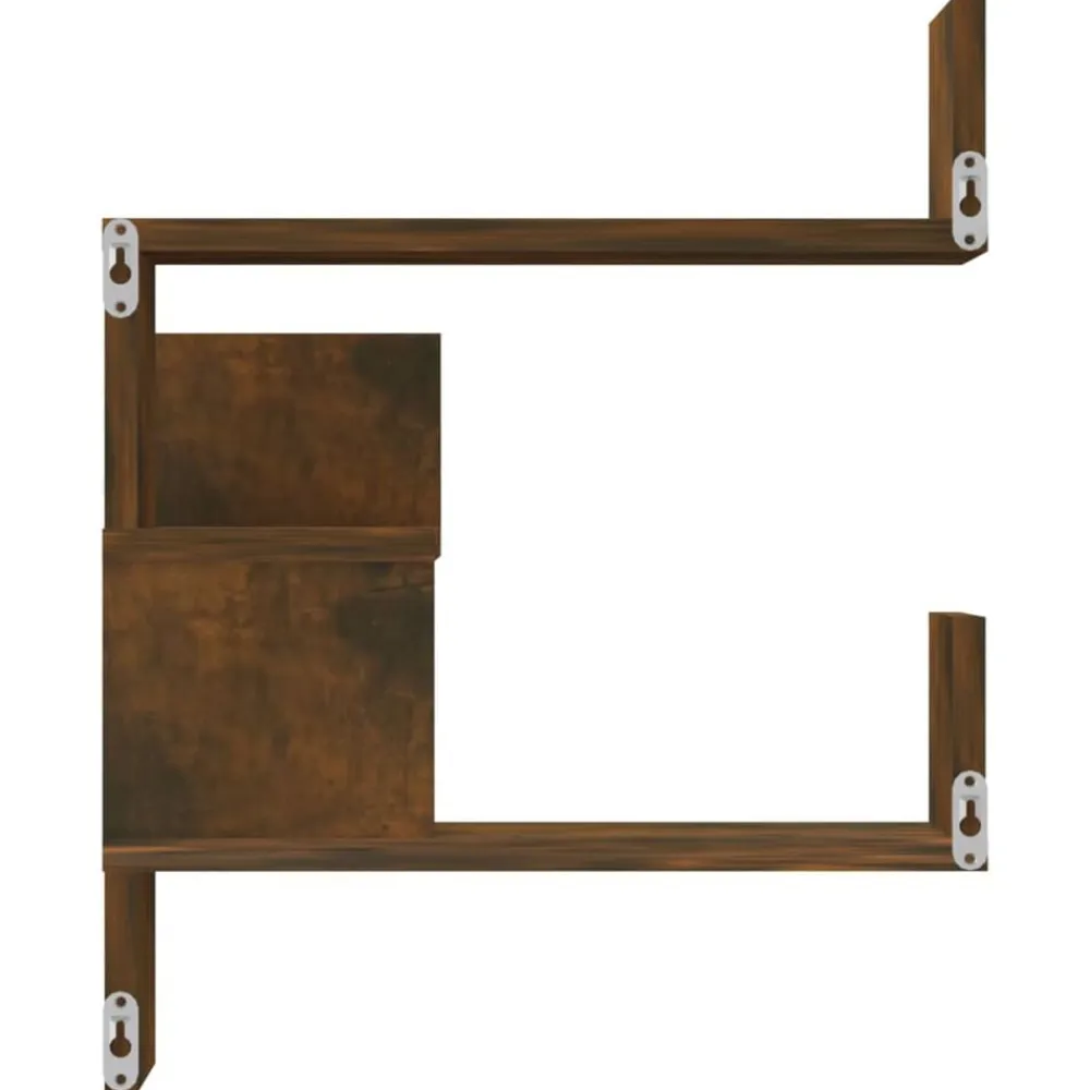 vidaXL Estantería de esquina de pared 40x40x50 cm Roble ahumado Clearance