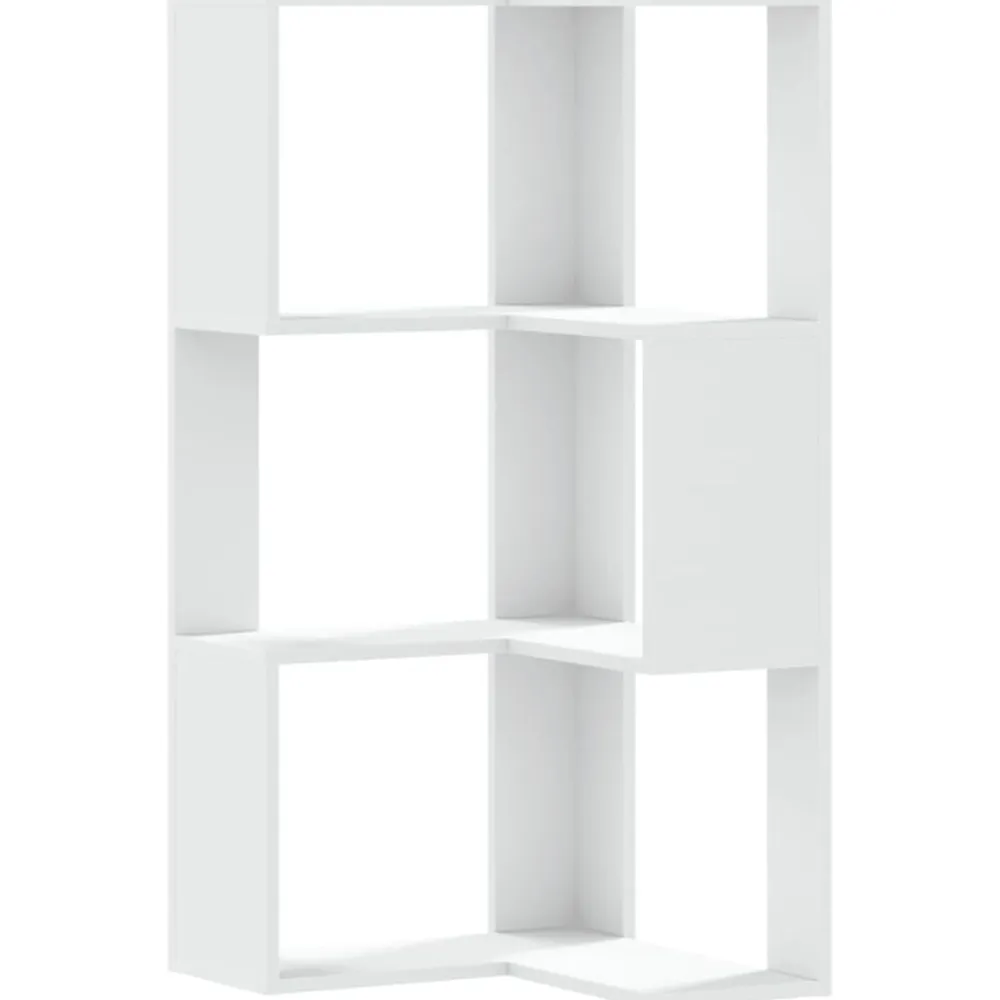 vidaXL Estanterías-Estantería de esquina 3 niveles madera 50x50x102 cm