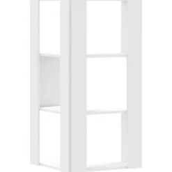 vidaXL Estanterías-Estantería de esquina 3 niveles madera 50x50x102 cm