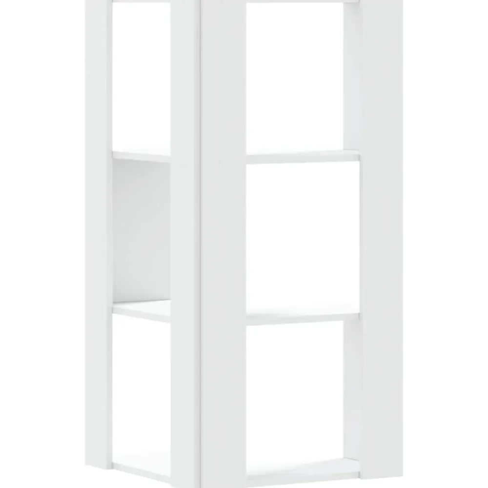 vidaXL Estanterías-Estantería de esquina 3 niveles madera 50x50x102 cm