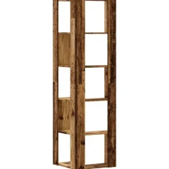 vidaXL Estantería de esquina 5 niveles madera envejecida 50x50x179 cm Madera antigua