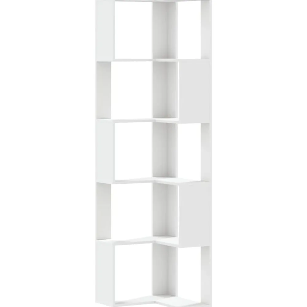 vidaXL Estanterías-Estantería de esquina 5 niveles madera 50x50x179 cm