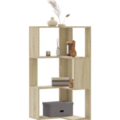 vidaXL Estanterías-Estantería de esquina 3 niveles madera 50x50x102cm