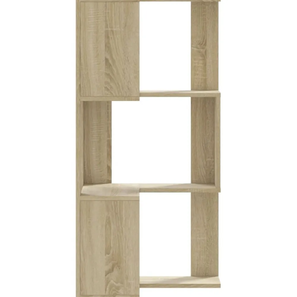 vidaXL Estanterías-Estantería de esquina 3 niveles madera 50x50x102cm