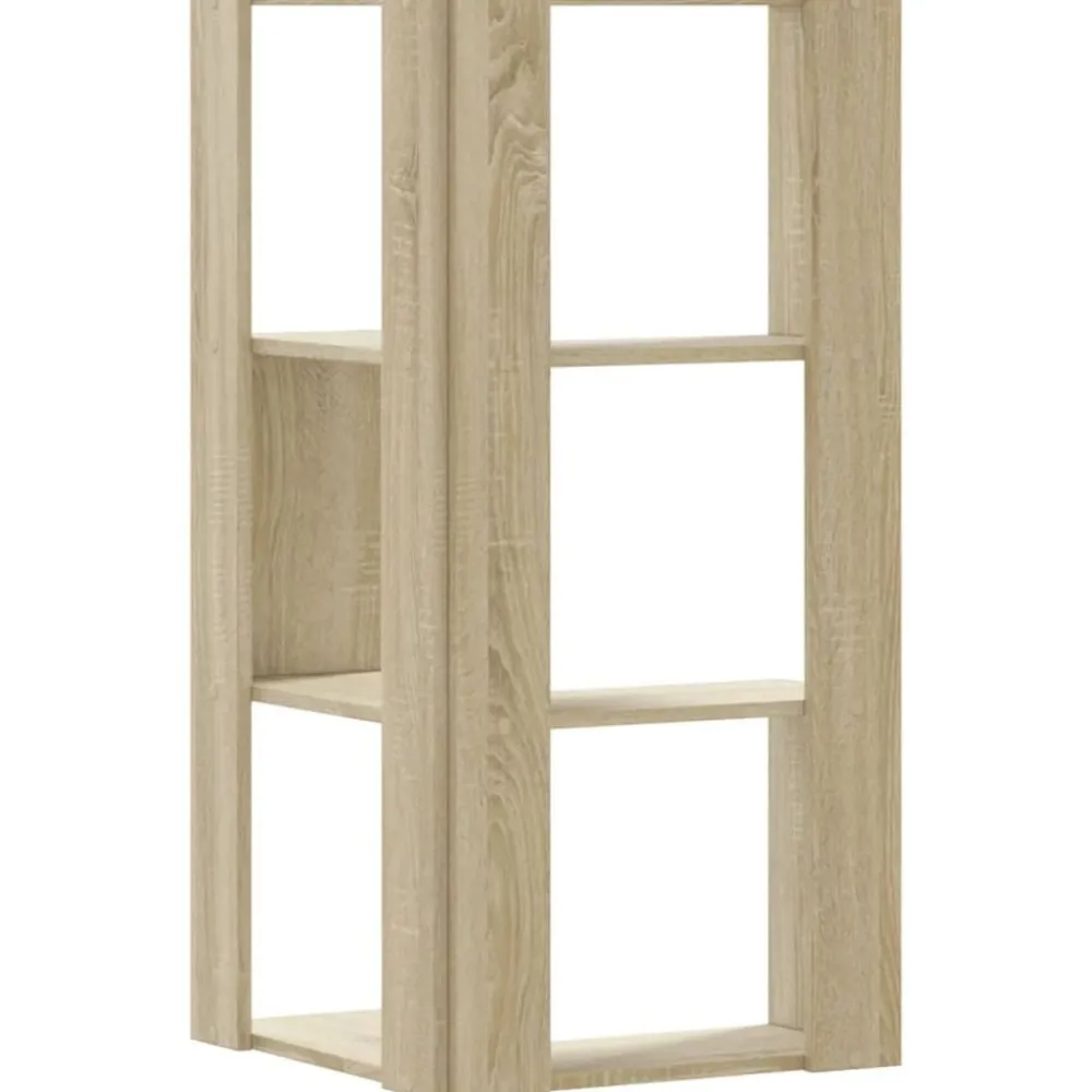 vidaXL Estanterías-Estantería de esquina 3 niveles madera 50x50x102cm