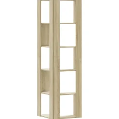 vidaXL Estantería de esquina 5 niveles madera 50x50x179cm Roble Sonoma Best